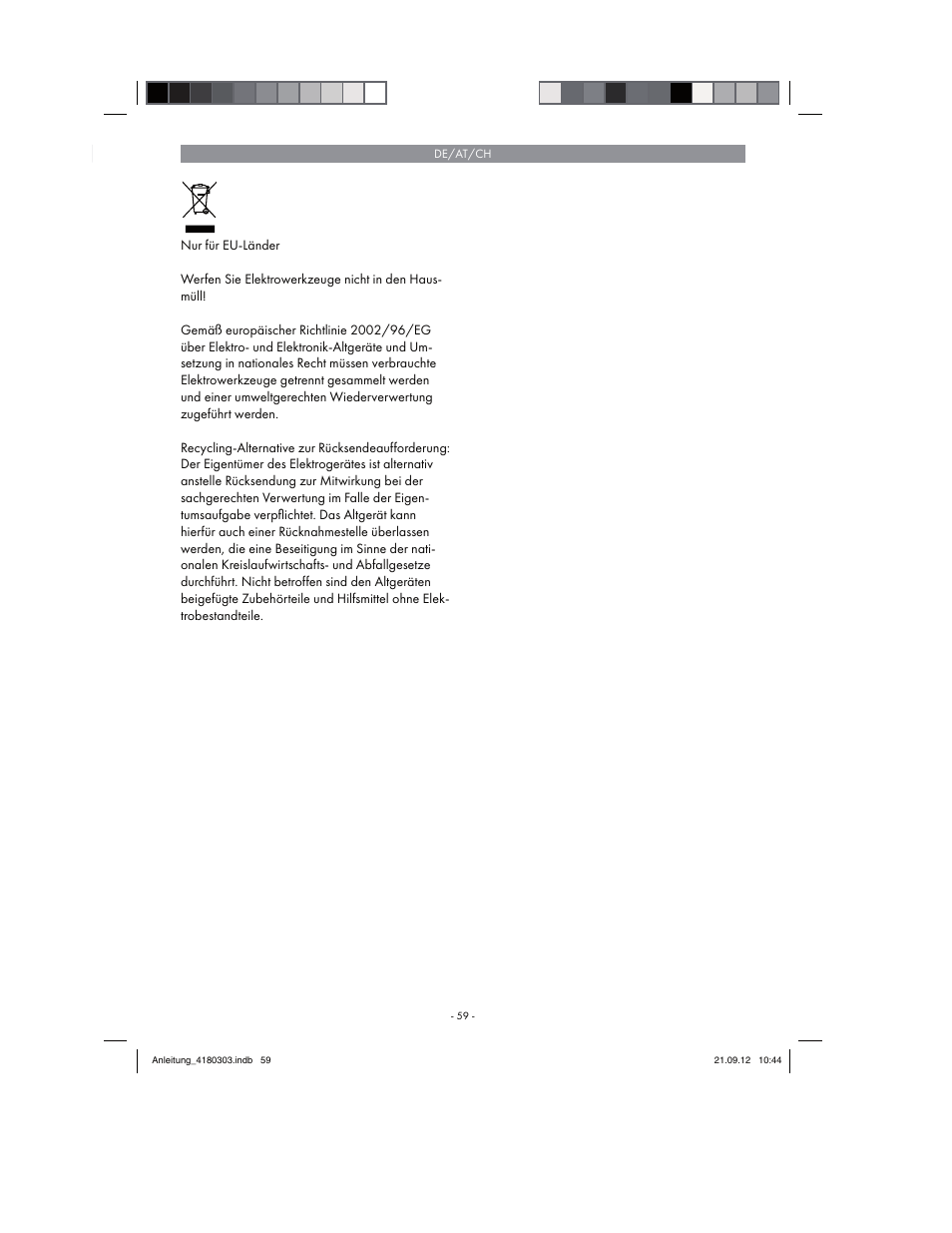Florabest FGPA 1000 A1 User Manual | Page 59 / 66