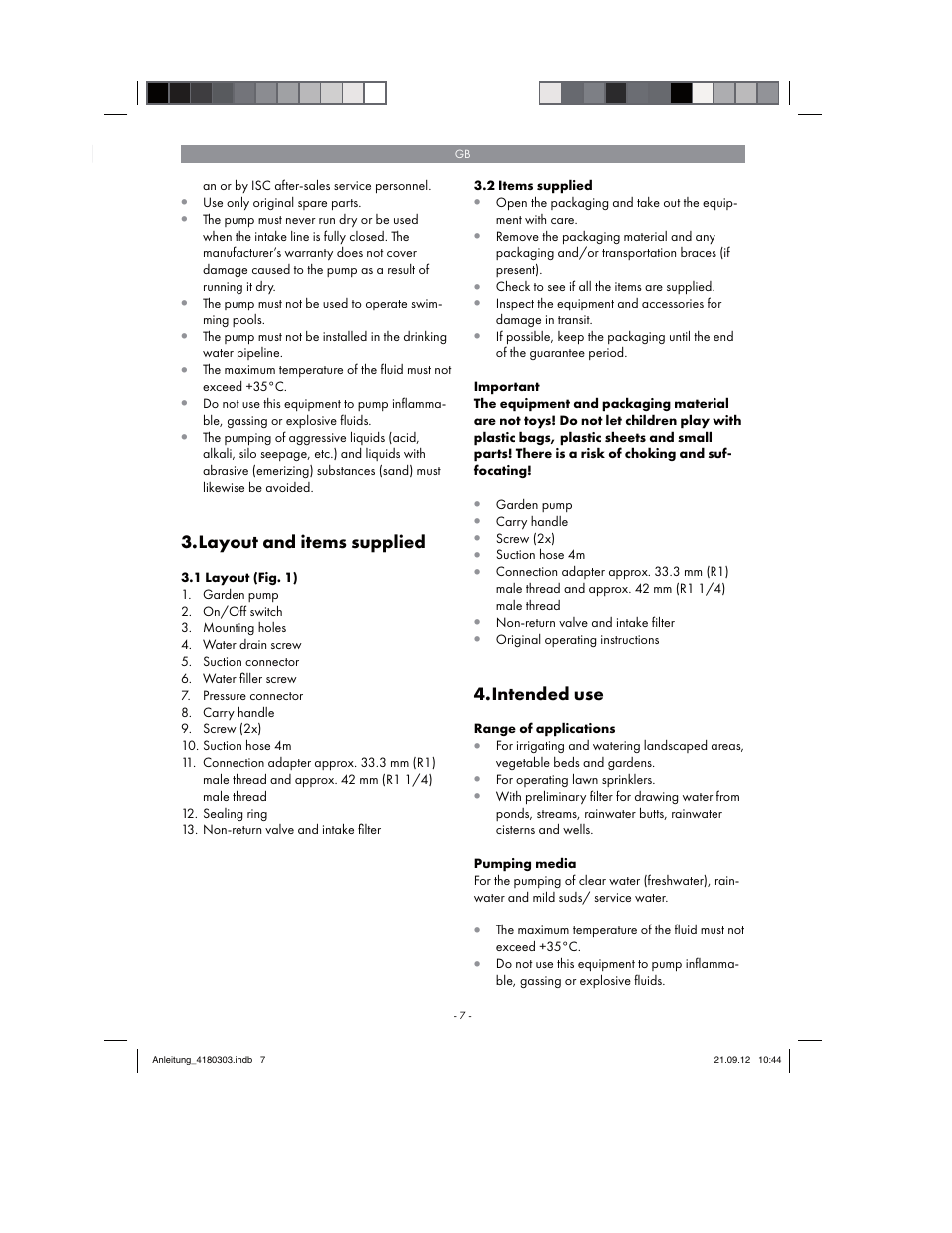 Florabest FGPA 1000 A1 User Manual | Page 7 / 66