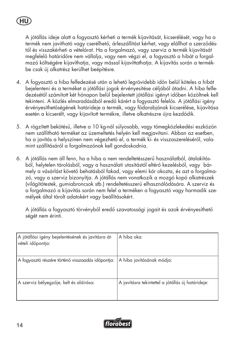 Florabest FHV 32 A1 User Manual | Page 14 / 24