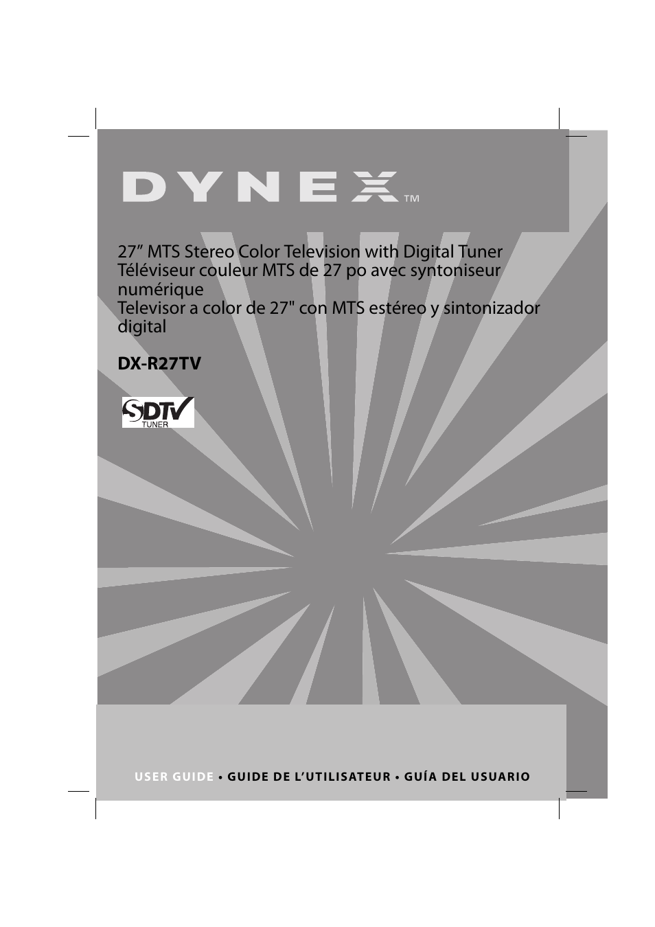Dynex DX-R27TV User Manual | 54 pages