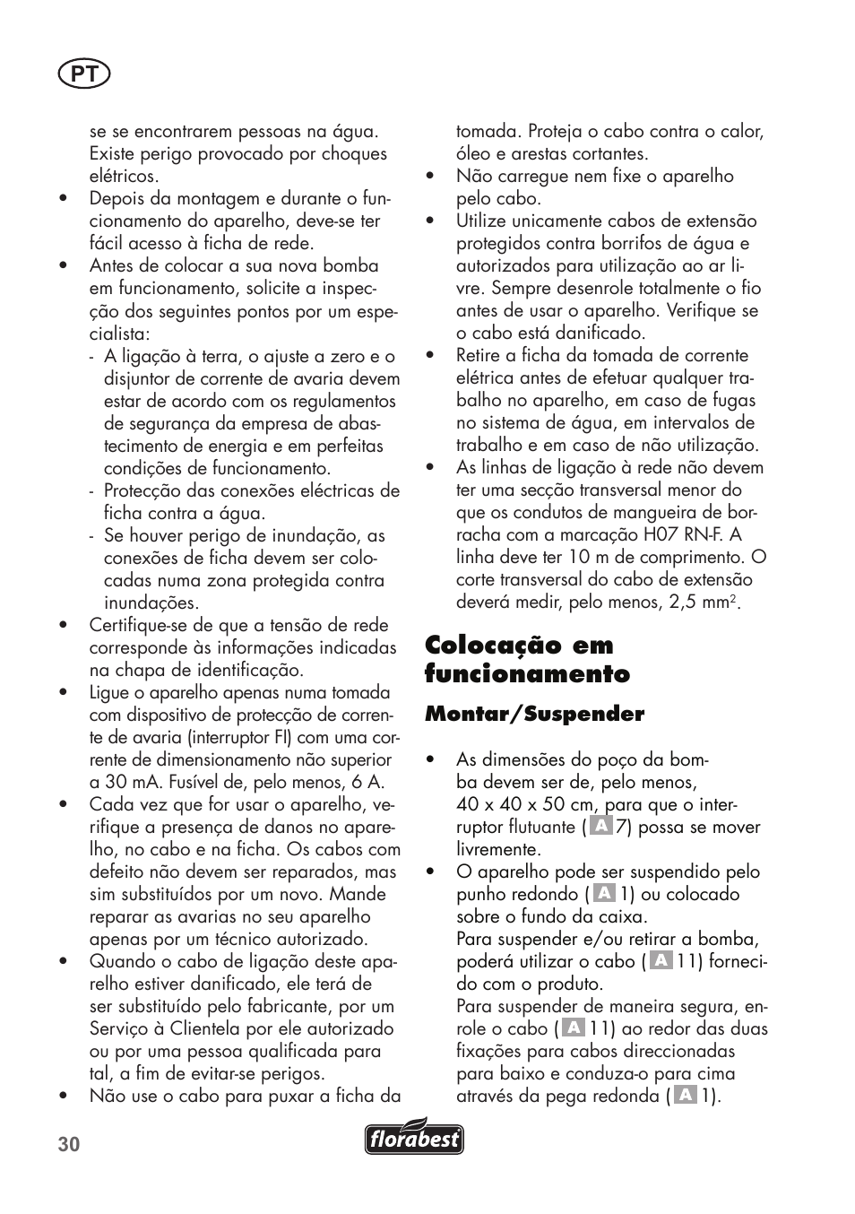 Colocação em funcionamento | Florabest FTS 1100 B2 User Manual | Page 30 / 62