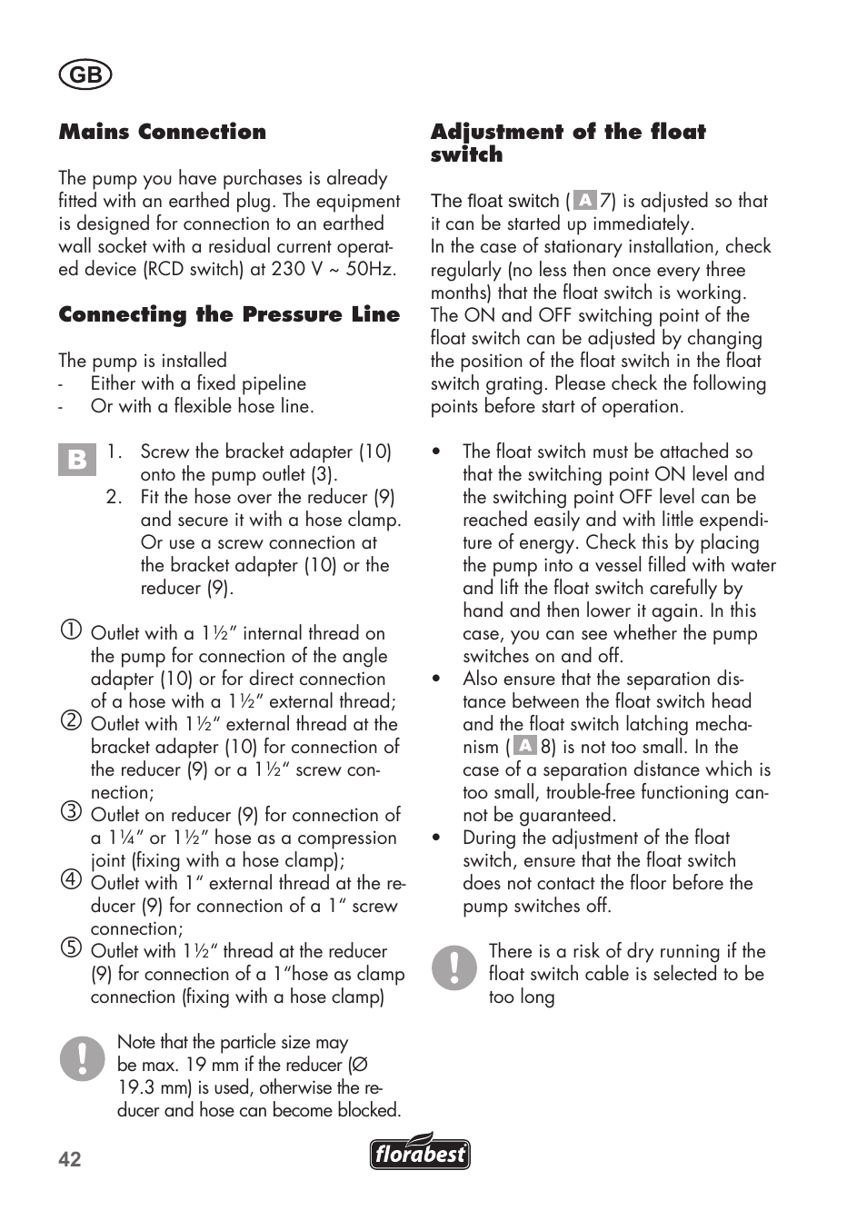 Florabest FTS 1100 B2 User Manual | Page 42 / 62