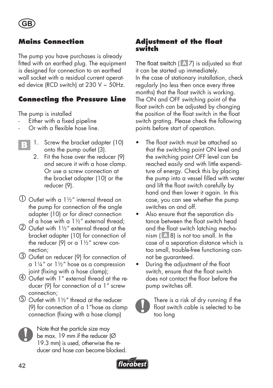 Florabest FTS 1100 B2 User Manual | Page 42 / 50