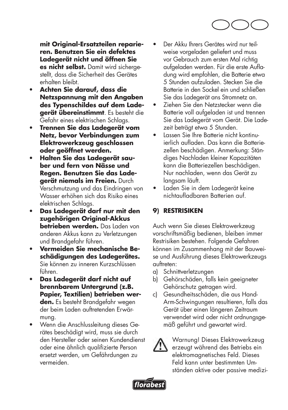 De at ch | Florabest FAT 18 B2 User Manual | Page 31 / 64