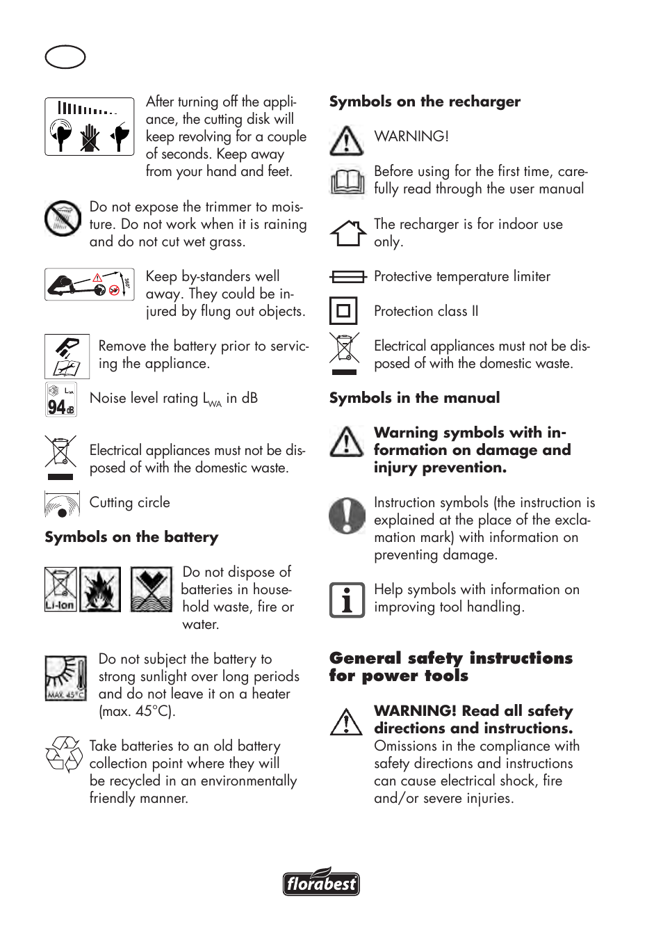 Florabest FAT 18 B2 User Manual | Page 44 / 64