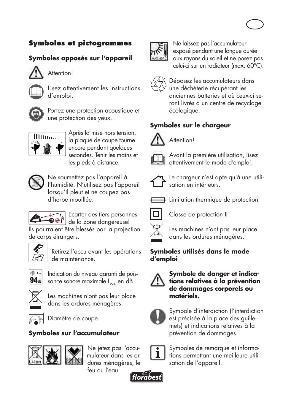 Florabest FAT 18 B2 User Manual | Page 7 / 64