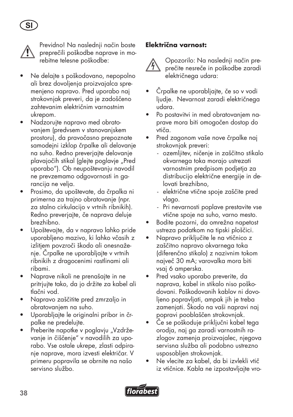 Florabest FTS 1100 B2 User Manual | Page 38 / 78