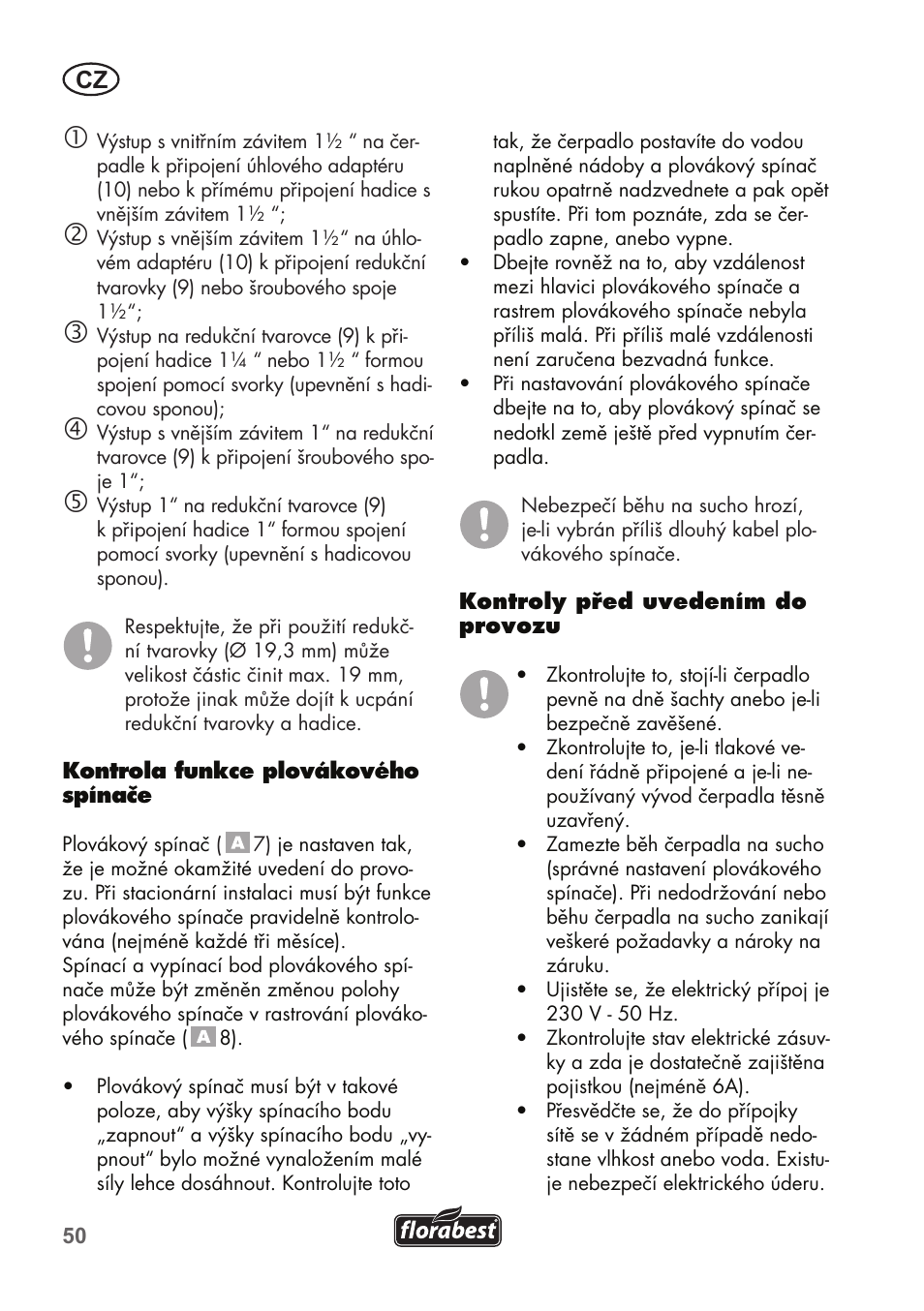 Florabest FTS 1100 B2 User Manual | Page 50 / 78