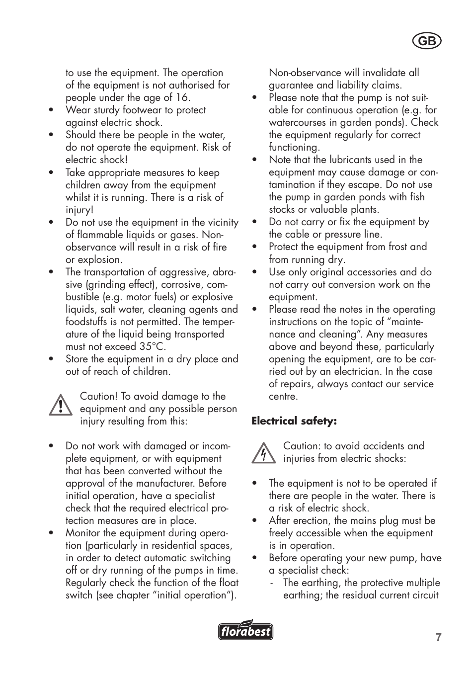 Florabest FTS 1100 B2 User Manual | Page 7 / 78