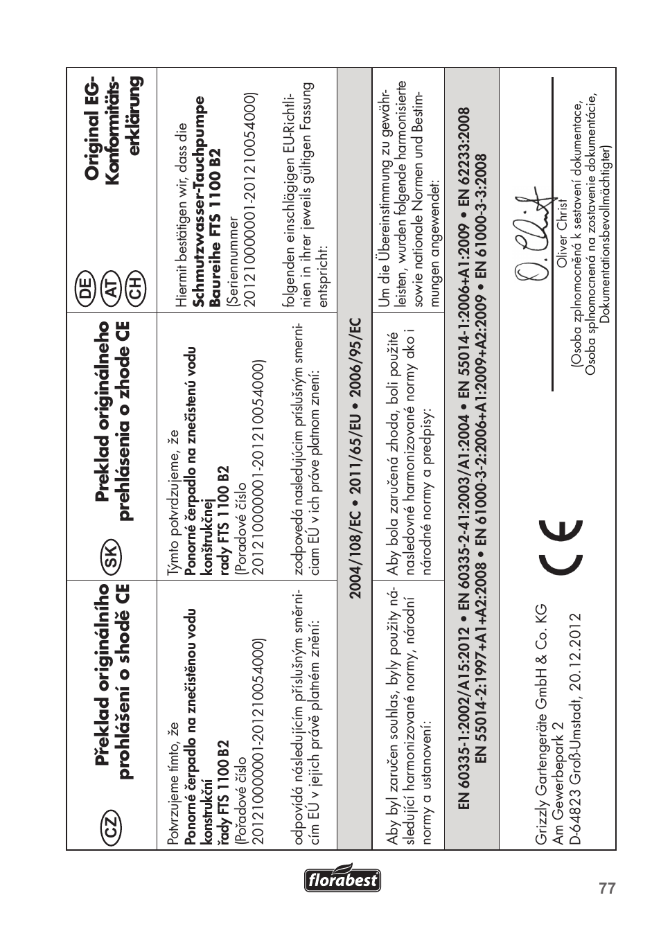 Florabest FTS 1100 B2 User Manual | Page 77 / 78