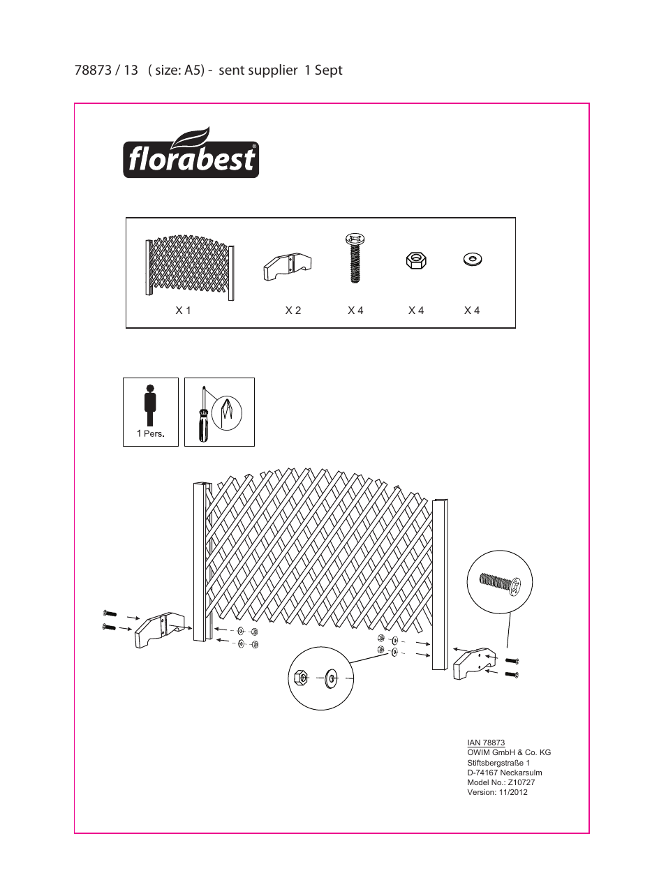 Florabest Z10727 User Manual | 1 page