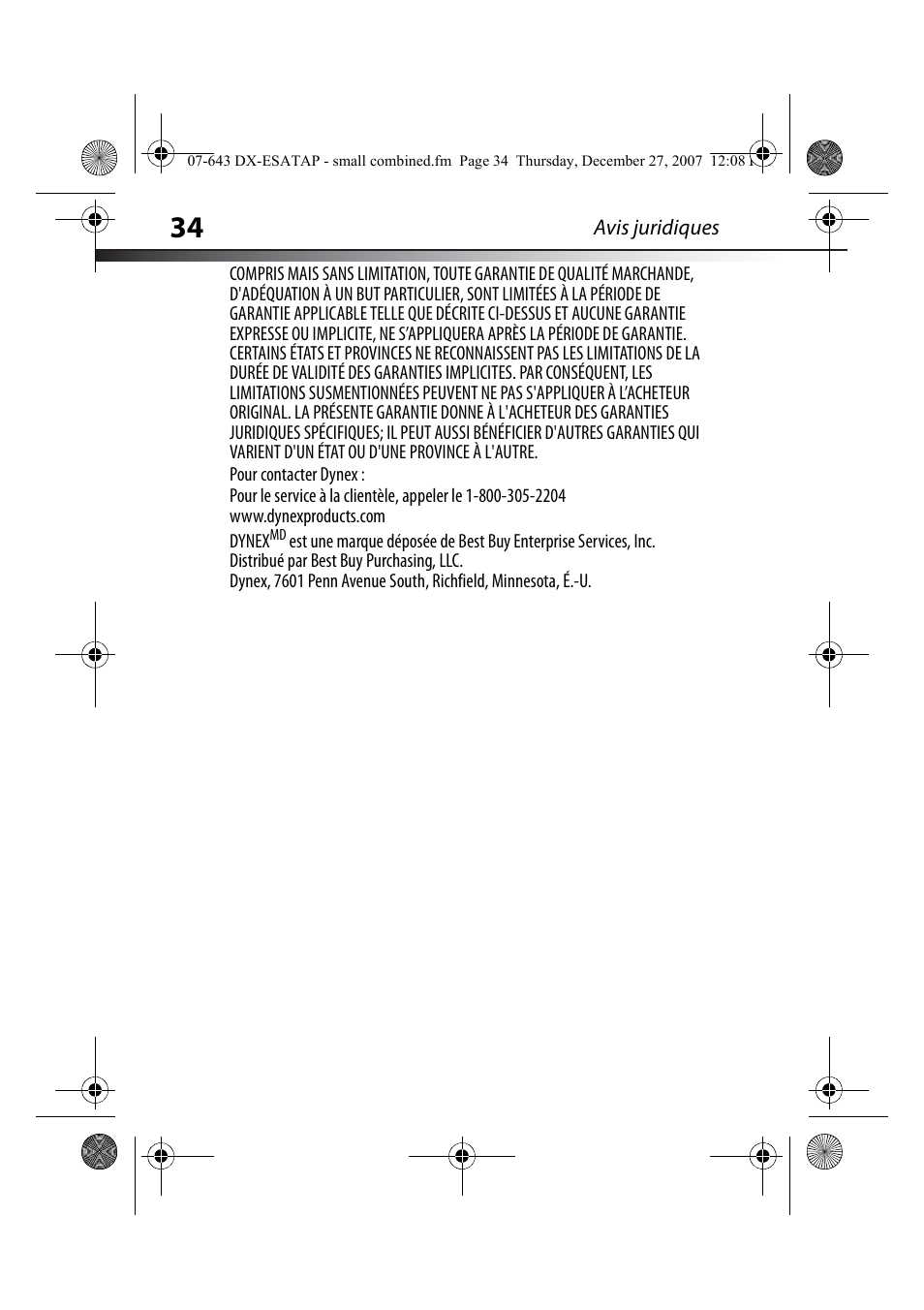 Dynex DX-ESATAP User Manual | Page 34 / 52