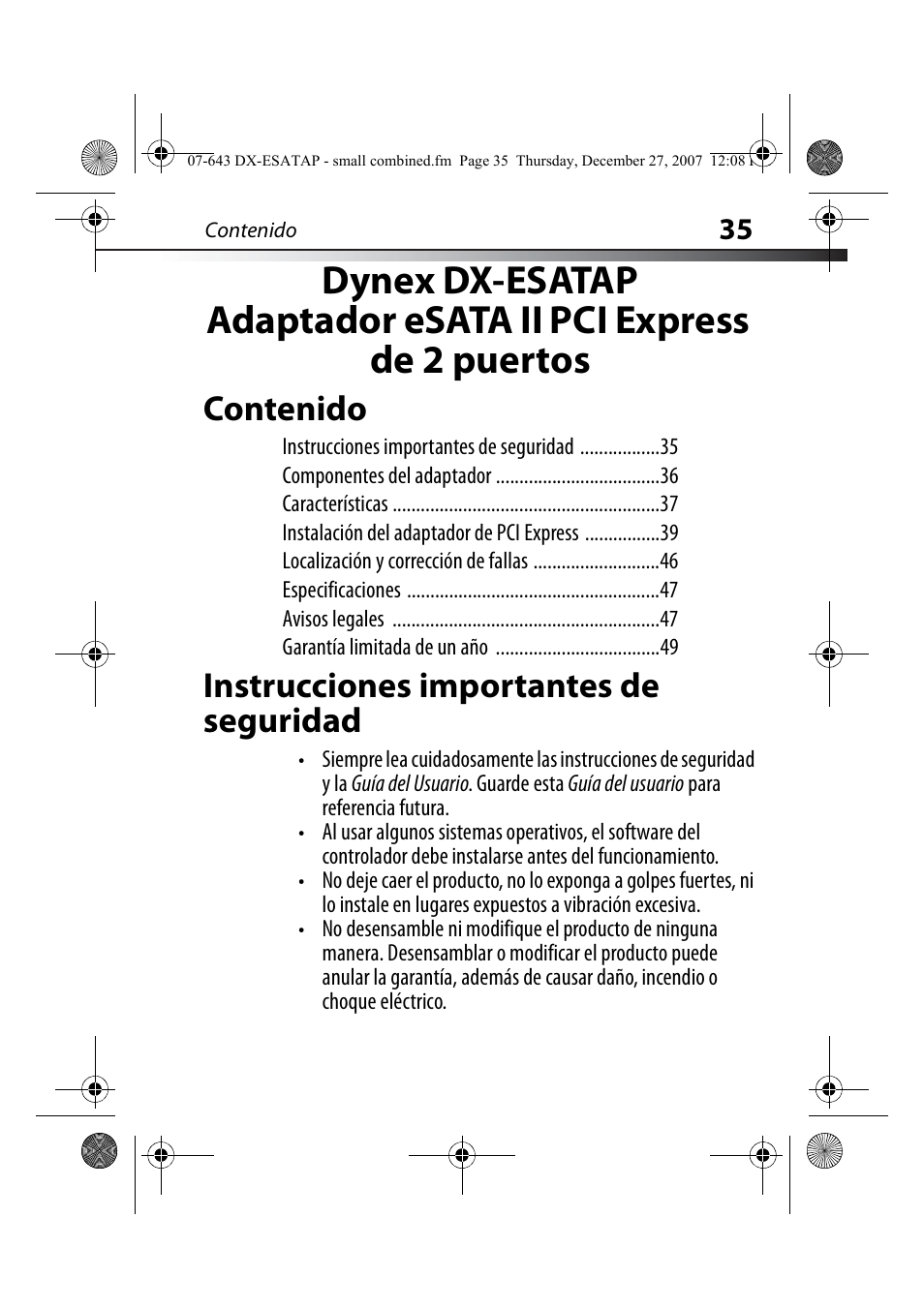 Dynex DX-ESATAP User Manual | Page 35 / 52