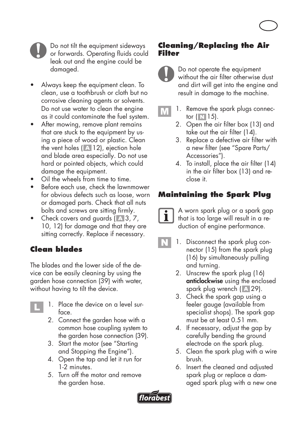 Florabest FBM 575 B1 User Manual | Page 17 / 112