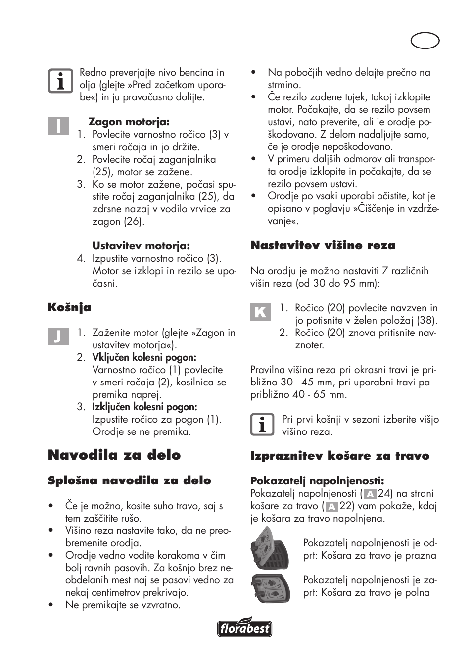 Navodila za delo | Florabest FBM 575 B1 User Manual | Page 35 / 112