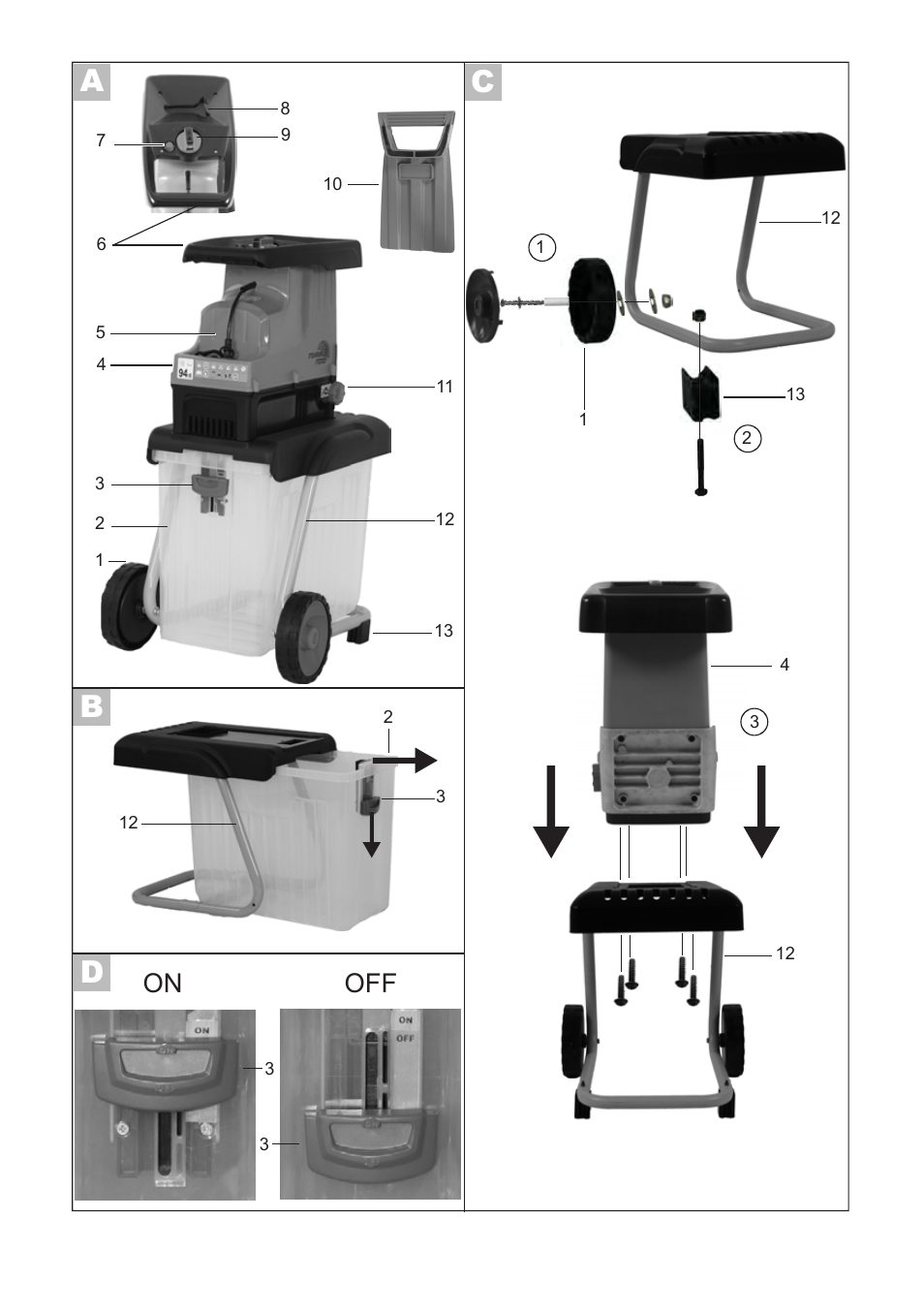 Cd b a, On off | Florabest FLH 2800 A1 User Manual | Page 3 / 96