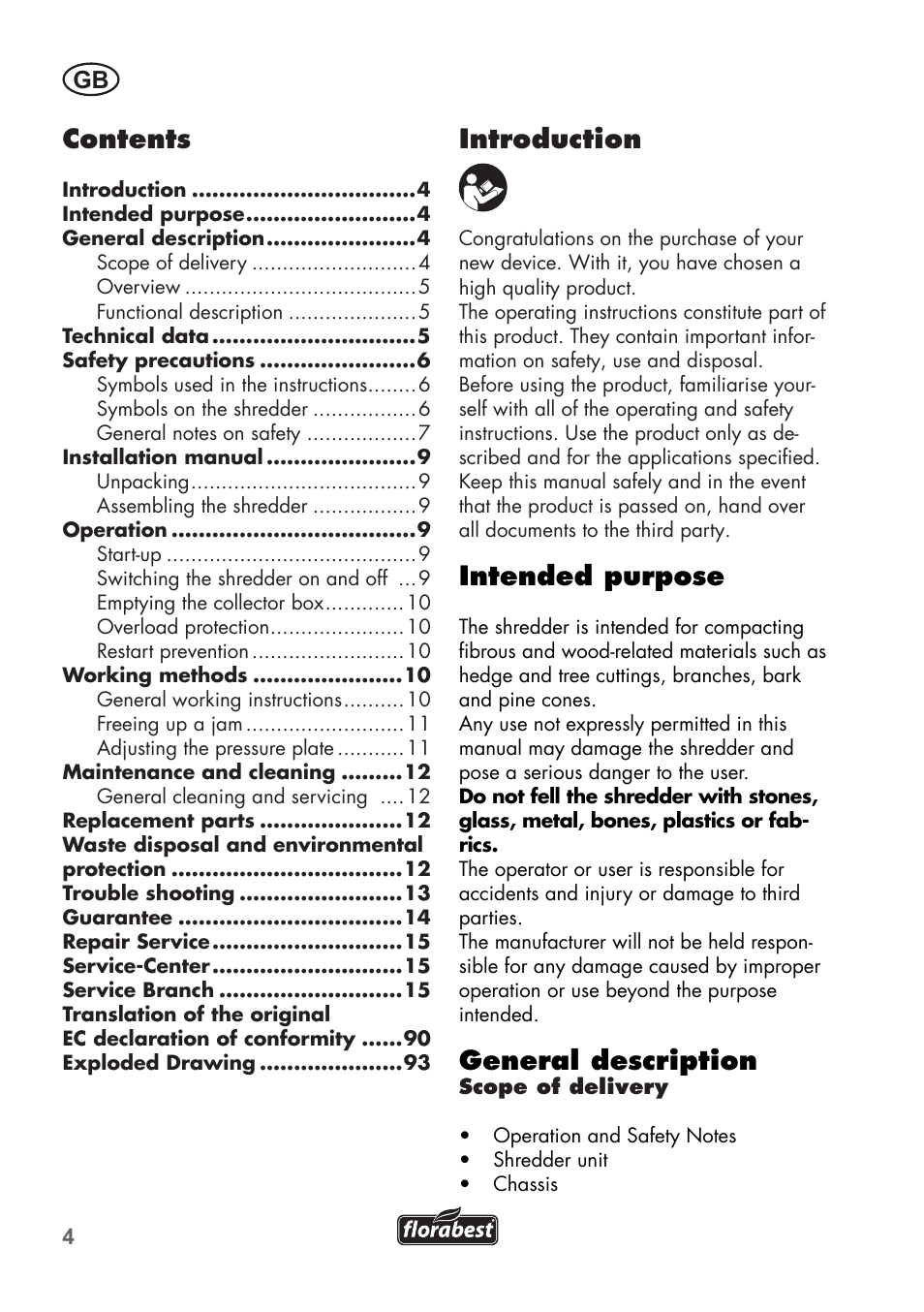 Florabest FLH 2800 A1 User Manual | Page 4 / 96