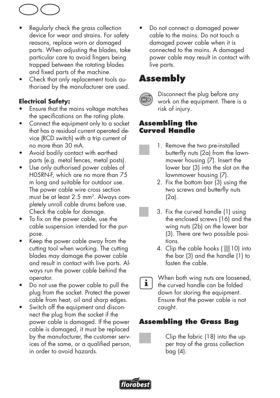 Assembly, Gb ie | Florabest FRM 1800 A1 User Manual | Page 10 / 60