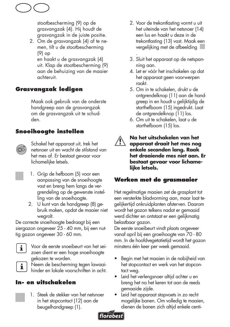 Nl be | Florabest FRM 1800 A1 User Manual | Page 38 / 60