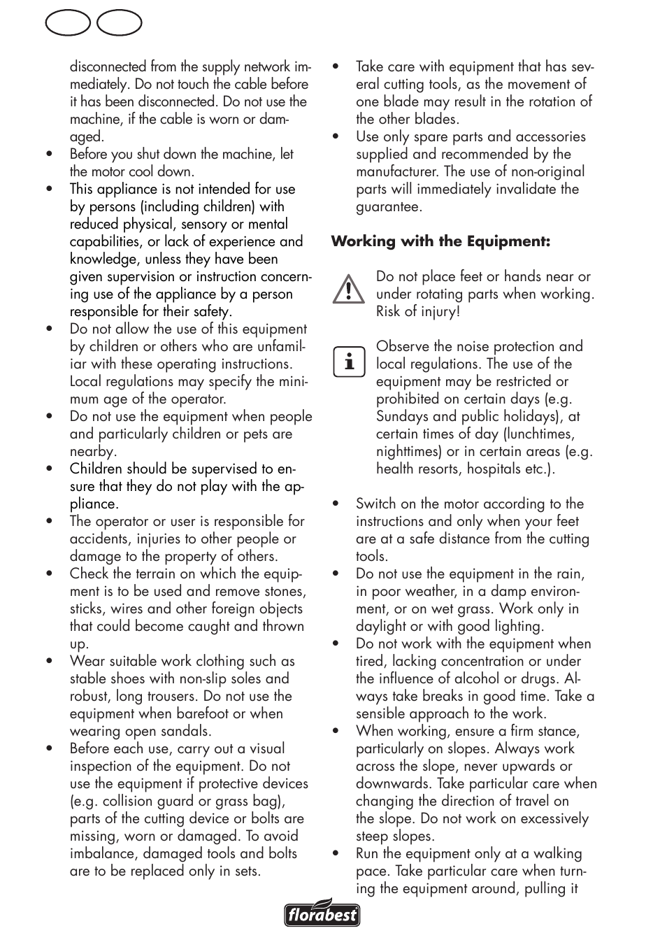 Gb ie | Florabest FRM 1800 A1 User Manual | Page 8 / 60