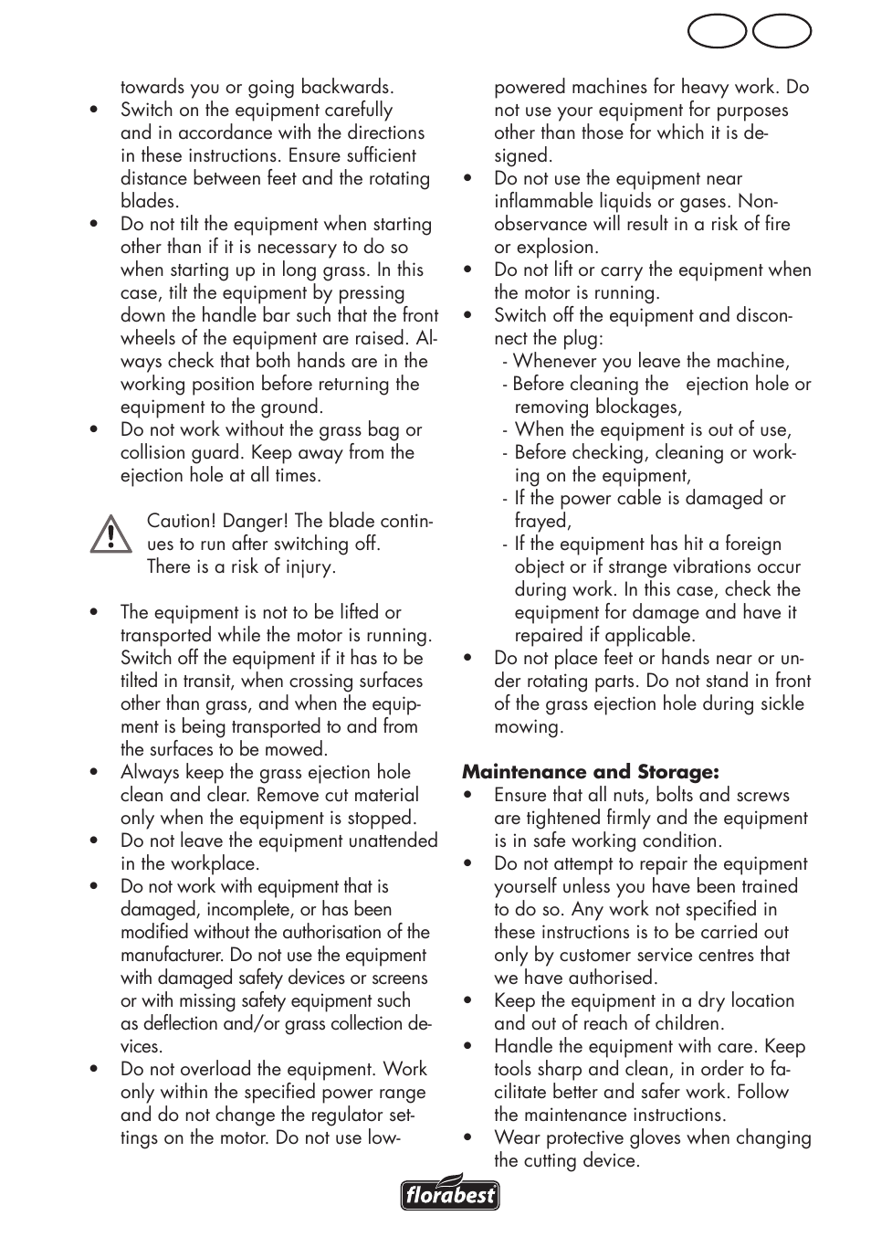 Ie gb | Florabest FRM 1800 A1 User Manual | Page 9 / 60