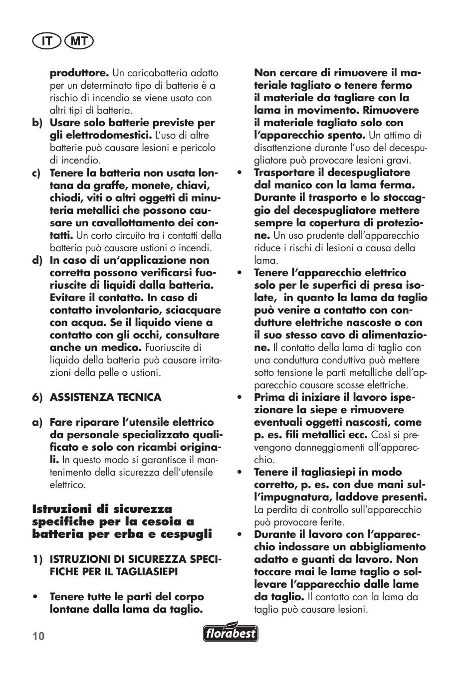 It mt | Florabest FGS 72 A1 User Manual | Page 10 / 58