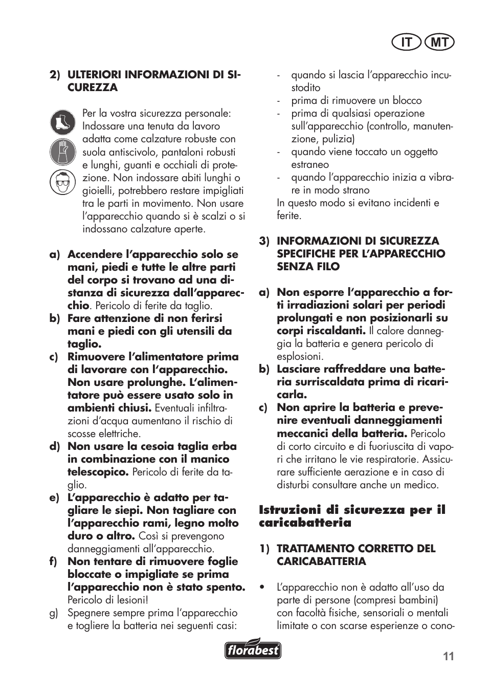 It mt | Florabest FGS 72 A1 User Manual | Page 11 / 58