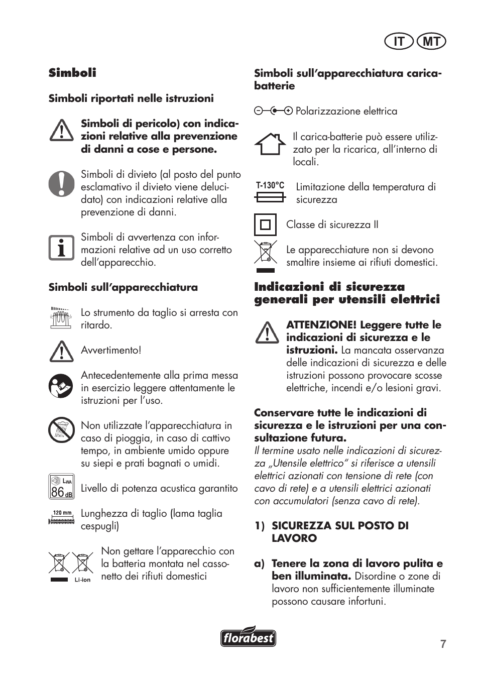 It mt | Florabest FGS 72 A1 User Manual | Page 7 / 58