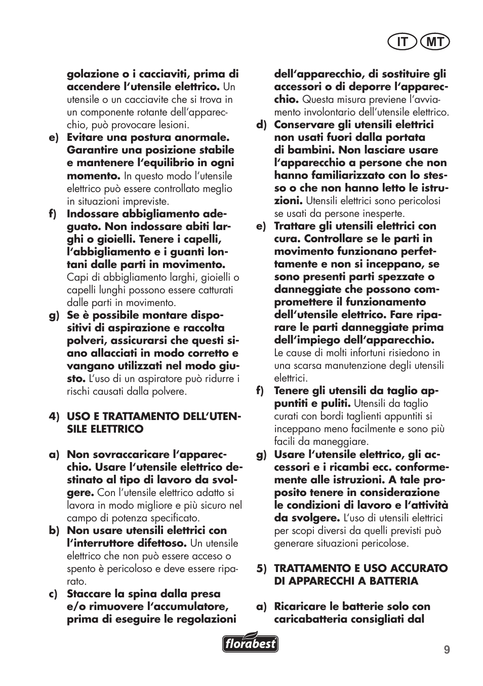 It mt | Florabest FGS 72 A1 User Manual | Page 9 / 58