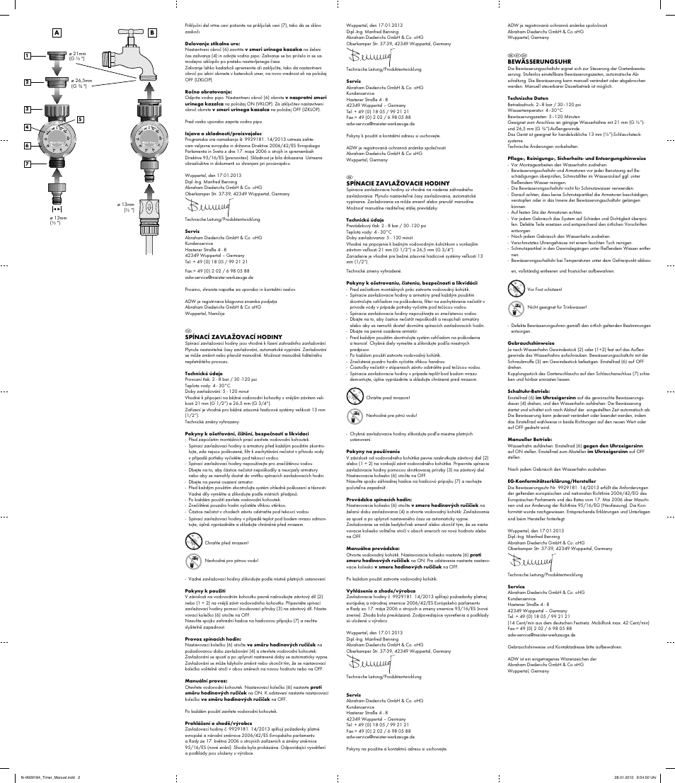 Florabest Water Timer User Manual | Page 2 / 2