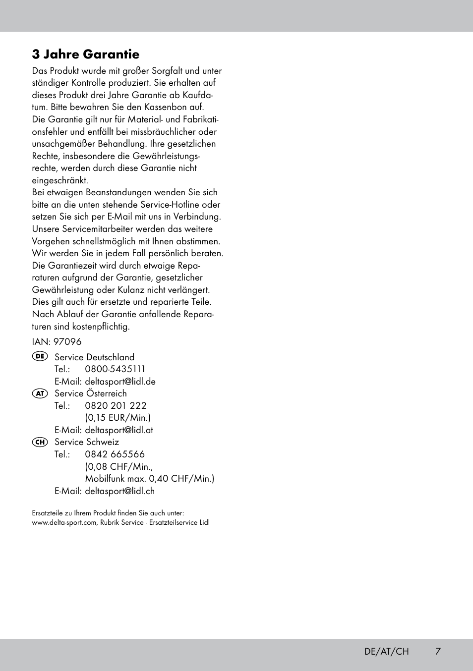 3 jahre garantie | Florabest GK-1600 User Manual | Page 7 / 16