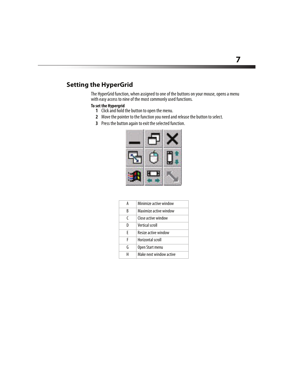 Setting the hypergrid | Dynex DX-WLMSE User Manual | Page 7 / 19