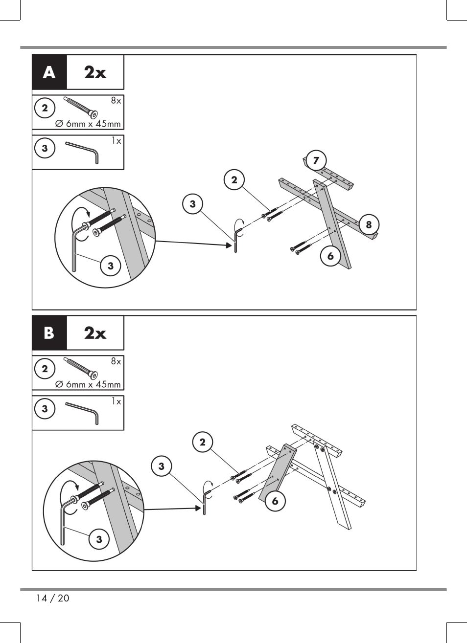 Florabest Kids' Picnic Table User Manual | Page 14 / 20