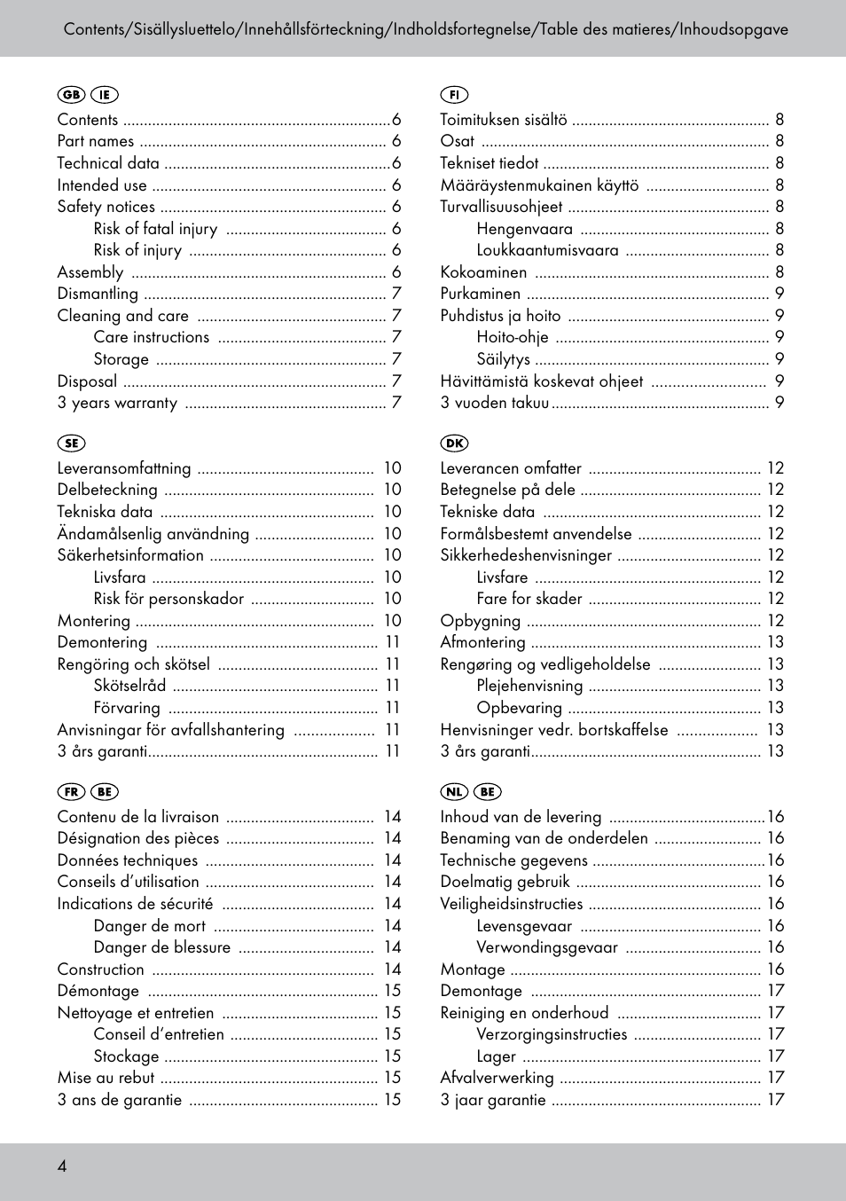 Florabest SP-1799 User Manual | Page 4 / 20