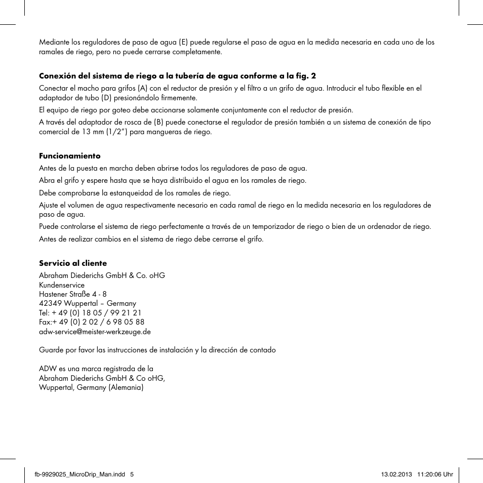 Florabest Drip Irrigation Set User Manual | Page 5 / 16