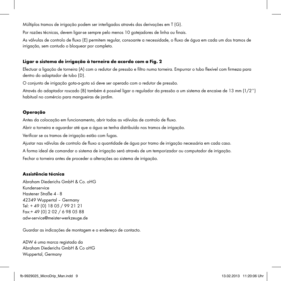 Florabest Drip Irrigation Set User Manual | Page 9 / 16