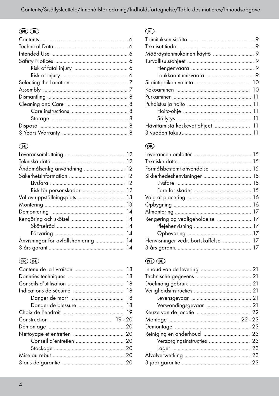 Florabest PA-1576 User Manual | Page 4 / 28