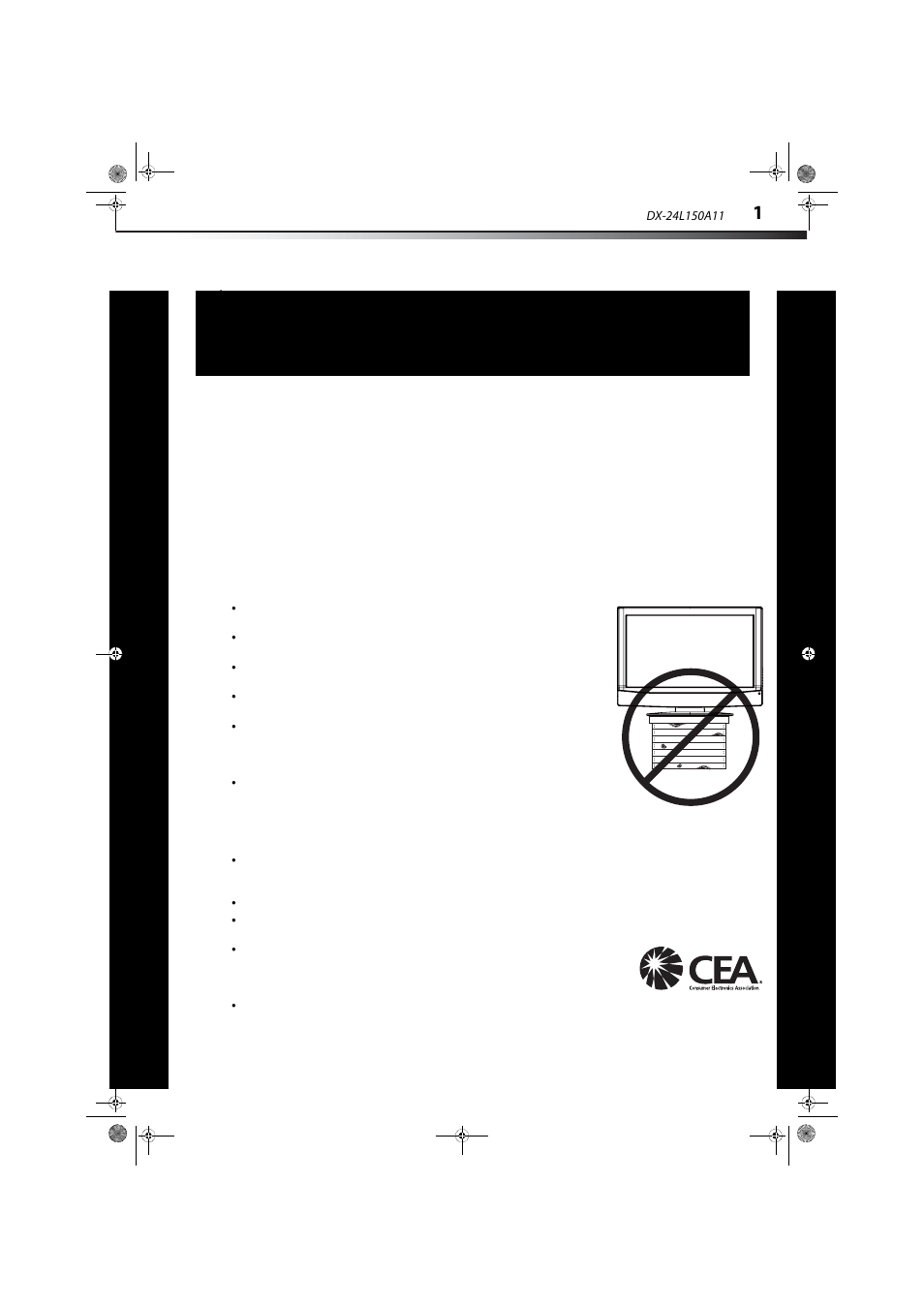 Child safety, Tune into safety, Wall mounting | Dynex DX-24L150A11 User Manual | Page 4 / 36