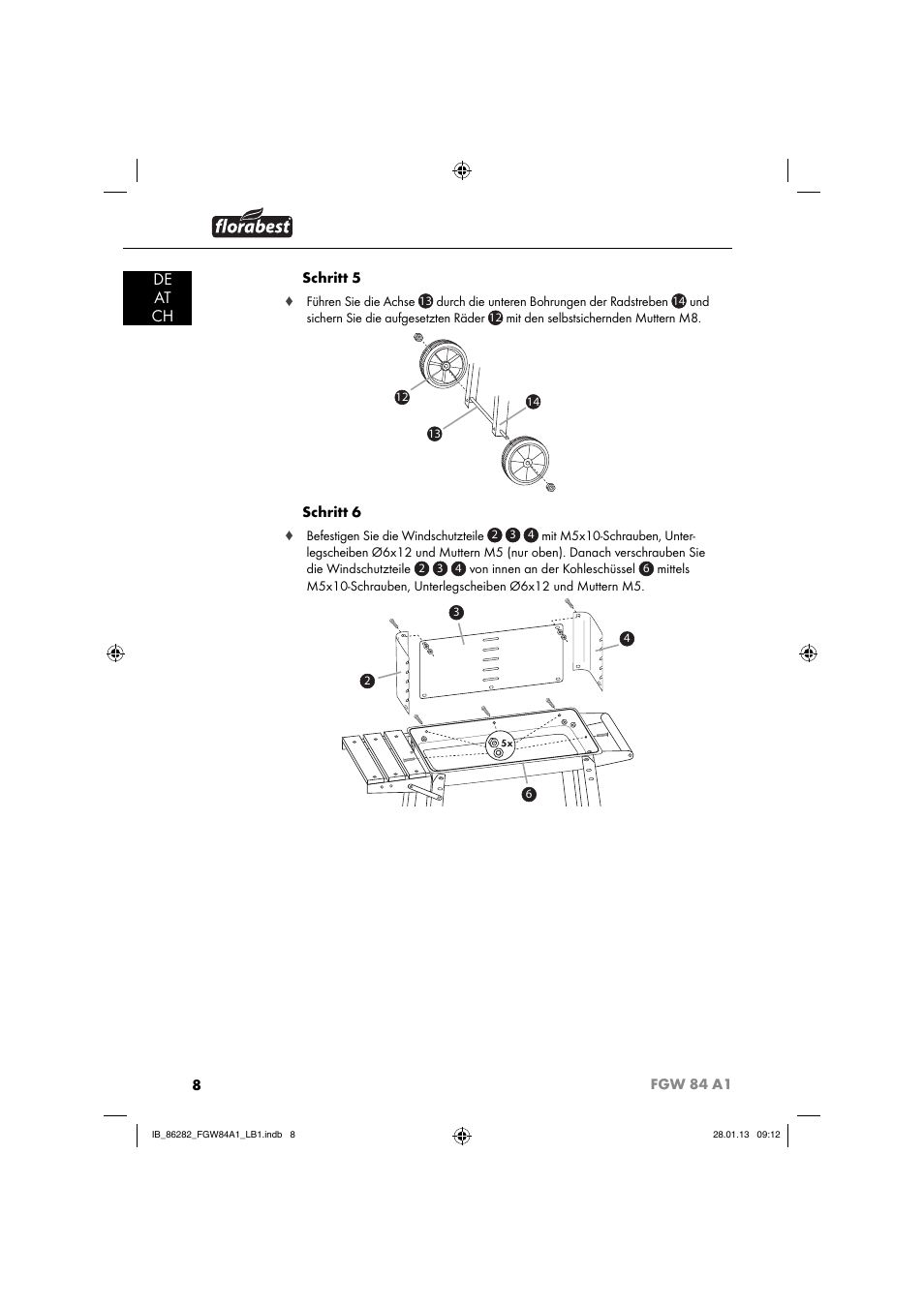 De at ch | Florabest FGW 84 A1 User Manual | Page 11 / 52