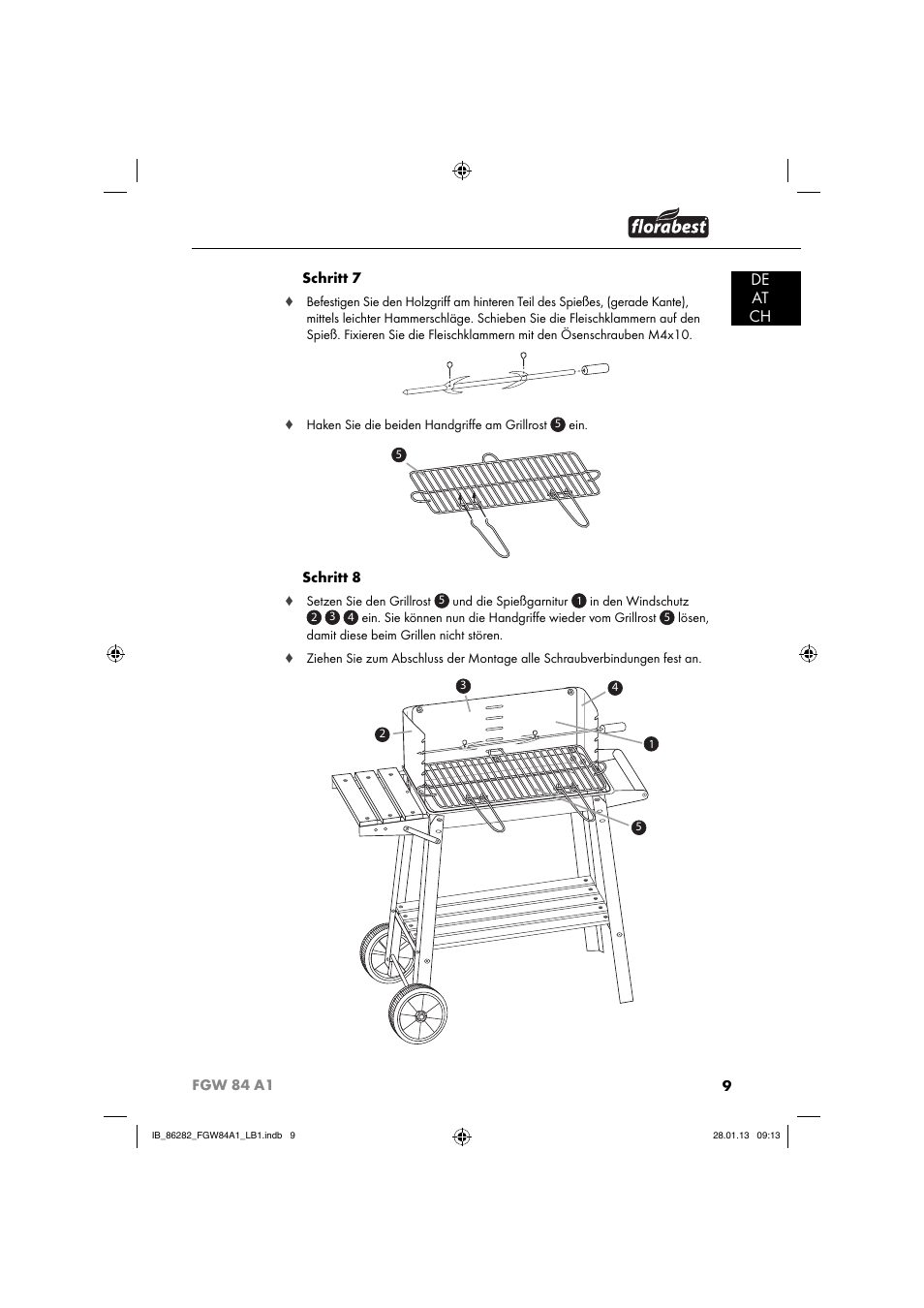 De at ch | Florabest FGW 84 A1 User Manual | Page 12 / 52