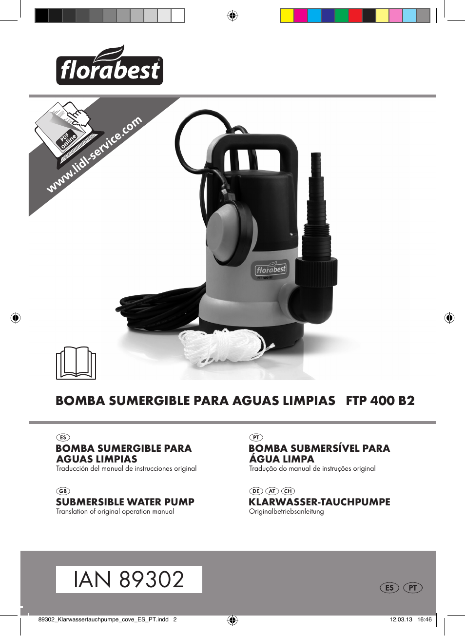 Florabest FTP 400 B2 User Manual | 54 pages