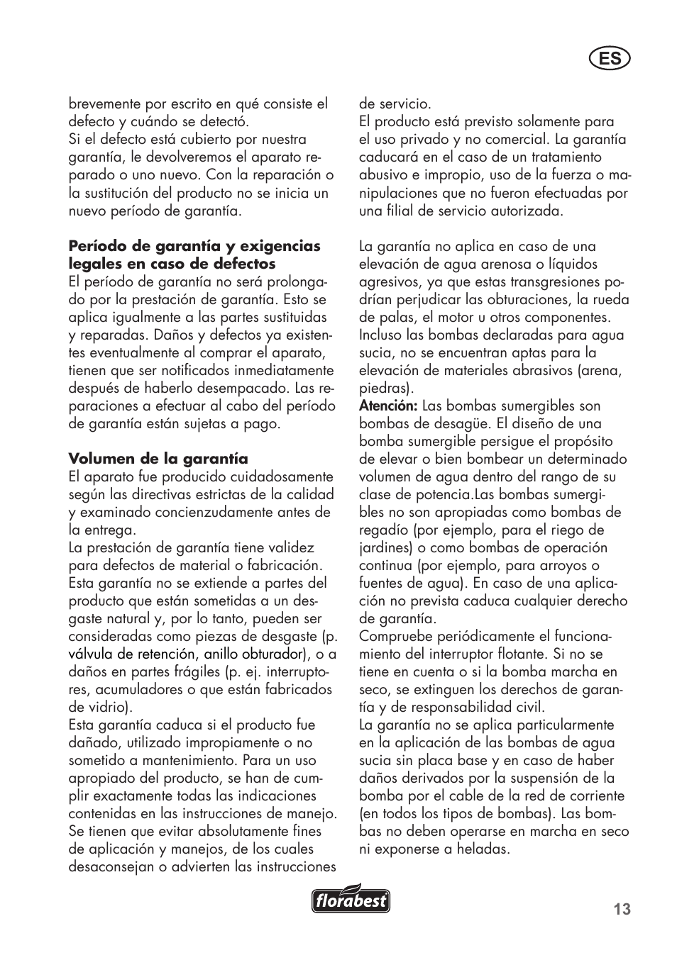 Florabest FTP 400 B2 User Manual | Page 13 / 54