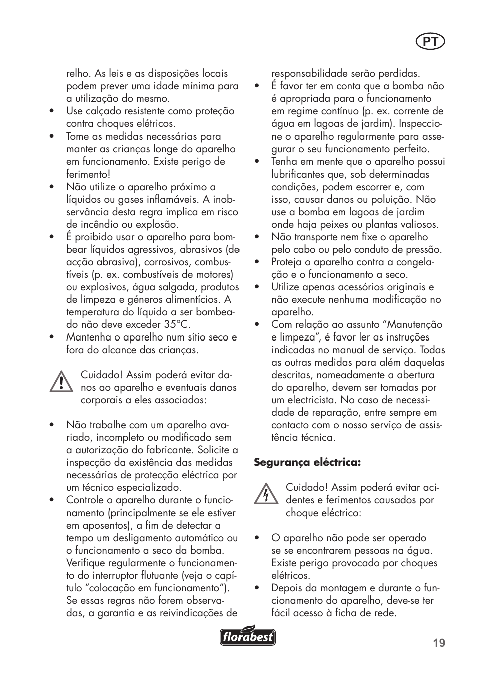 Florabest FTP 400 B2 User Manual | Page 19 / 54