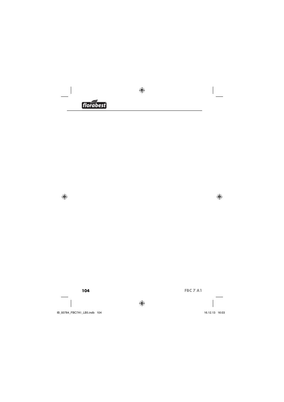 Florabest FBC 7 A1 User Manual | Page 107 / 133