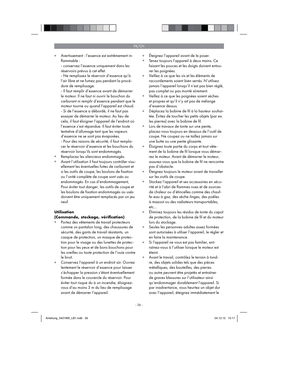 Florabest FBS 43 A1 User Manual | Page 26 / 90