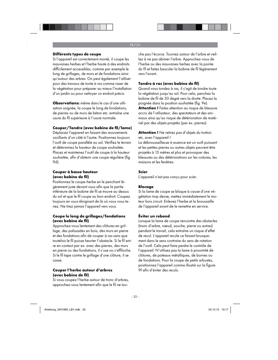 Florabest FBS 43 A1 User Manual | Page 33 / 90