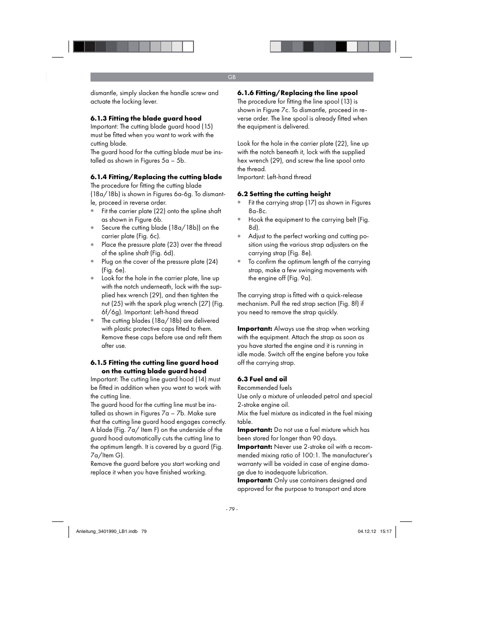 Florabest FBS 43 A1 User Manual | Page 79 / 90