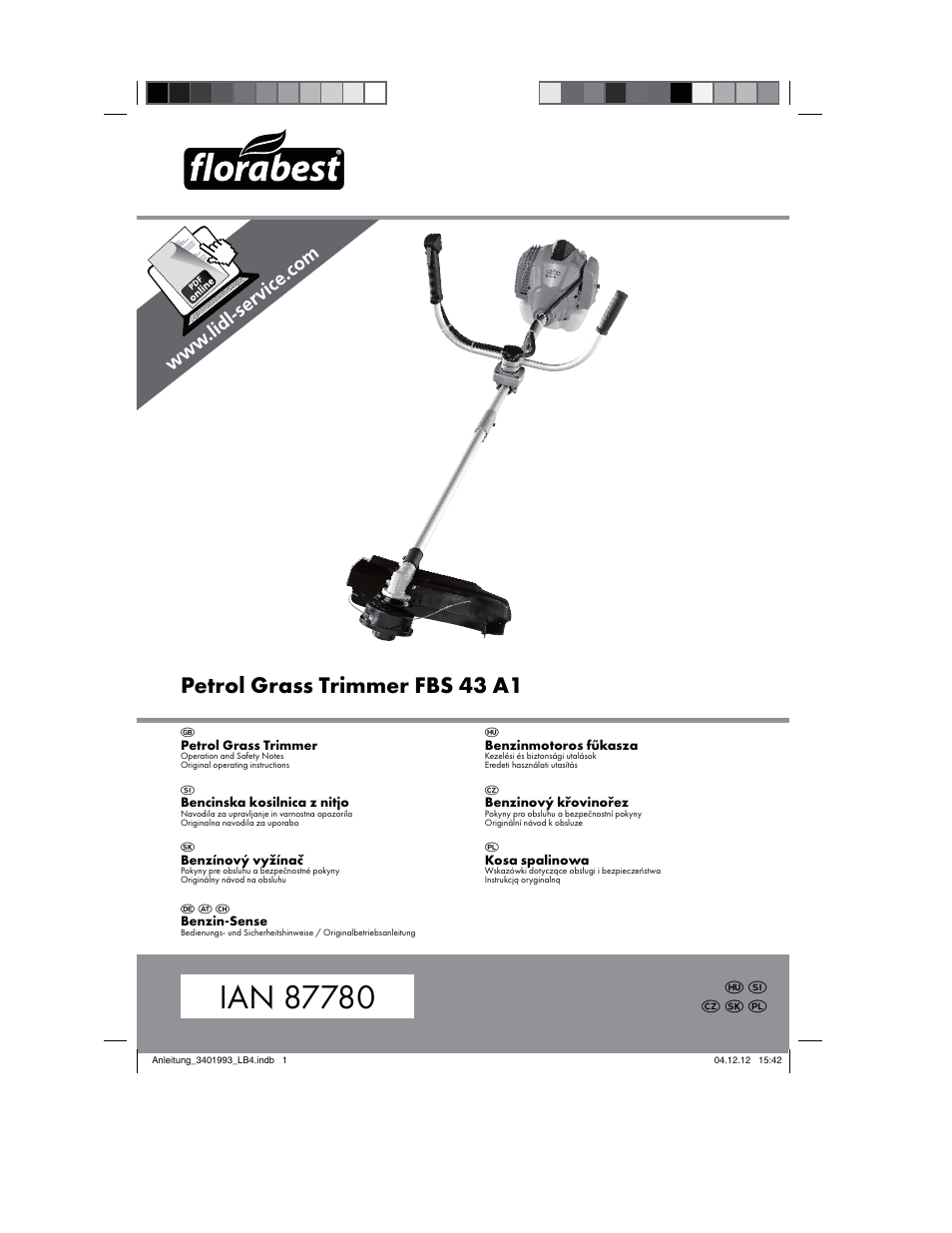 Florabest FBS 43 A1 User Manual | 122 pages