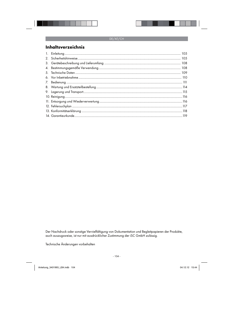 Florabest FBS 43 A1 User Manual | Page 104 / 122