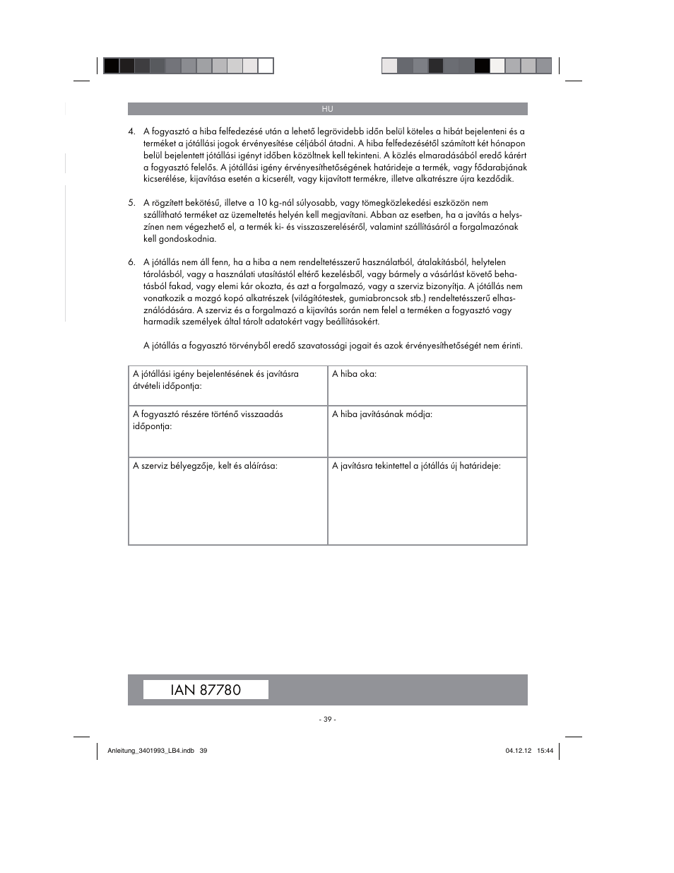 Florabest FBS 43 A1 User Manual | Page 39 / 122